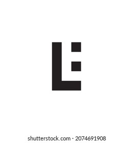 
letter L E simple symbol logo vector