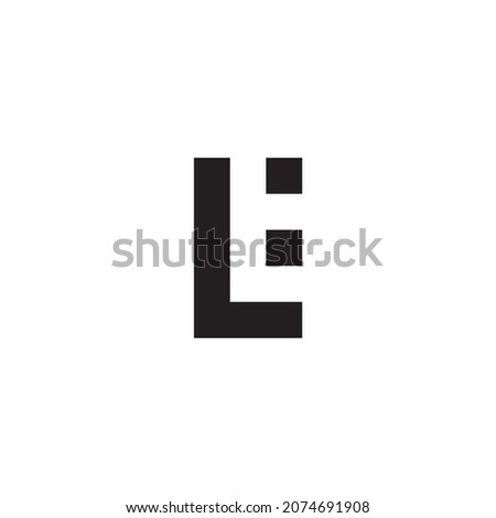 
letter L E simple symbol logo vector Stock fotó © 