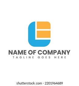 Letter L and E unique and awesome logo design concept for a brand identity and for a company identity