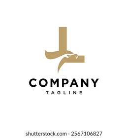 Letter L Eagle Elegant Logo Icon Vector