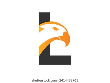 Letter L Eagle head Logo Design Vector Template. Modern logo design for business, and company identity.