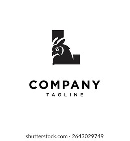 Letter L Eagle Owl Logo Icon Vector