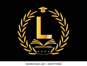 Letter L With Education Logo Book Concept. Training Career Sign, University, Academy Graduation Logo Template Vector Design.