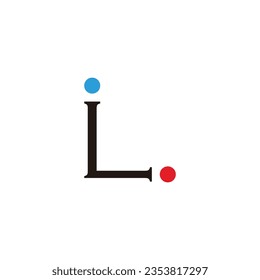 Letter L electric, geometric symbol simple logo vector