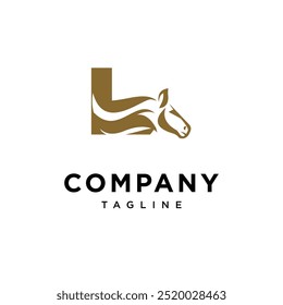 Letter L Elegant Equestrian logo icon vector