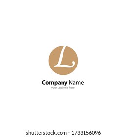 letter L elegant logo concept with white background