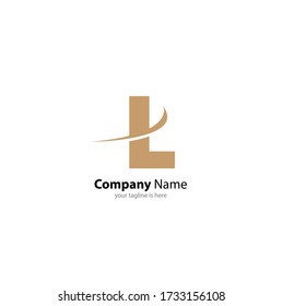 letter L elegant logo concept with white background