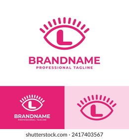 Logotipo de letra L Ojo, adecuado para negocios relacionados con visión, espionaje, óptica u ojo con L inicial