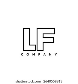 Letter L and F, LF logo design template. Minimal monogram initial based logotype.