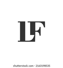 letter L and F logo vector template sign