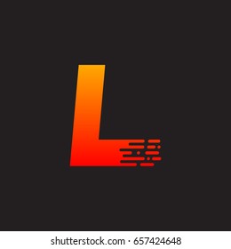 Letter L with Fast logo, Speed, Moving and Quick, Digital and Technology for your Corporate identity
