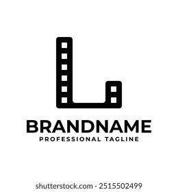  Logotipo de la película de la letra L, perfecto para los estudios de la producción del cine o del cine