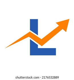 Letter L Financial Logo. Finance and Financial Investment Development Logo Template Concept with Business Growth Arrow