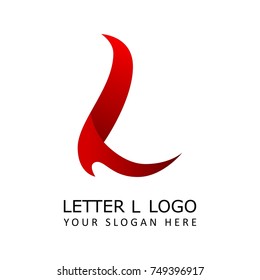 letter l fire flame logo