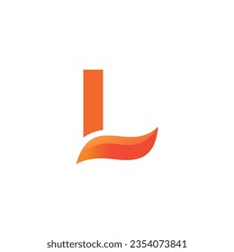 Letter L Fire Logo icon vector template