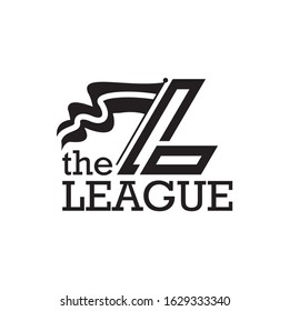 Letter L with flag logo icon design