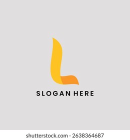 Letter L Flame logo simple vector