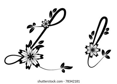 Letter L (floral Font)