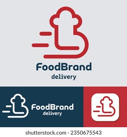 Letter L Food Fast Delivery Logo Design
