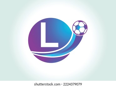 Letter L Football Logo Design Vector Template. Football Club Symbol. business, and company identity.