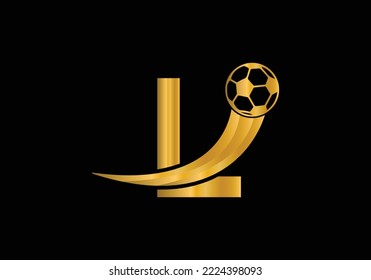 Letter L Football Logo Design Vector Template. Football Club Symbol. business, and company identity.