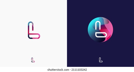 Letter L in futuristic, sophisticated and techy style. A simple but eye-catching logo, that is very suitable for technology companies such as cryptocurrencies, internet, computers, AI