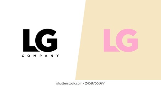 Letter L and G, LG logo design template. Minimal monogram initial based logotype.