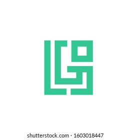 letter L G logo design vector template sign icon