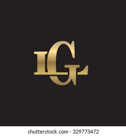 letter L and G monogram golden logo