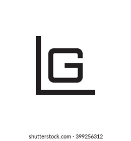 letter L and G monogram logo black