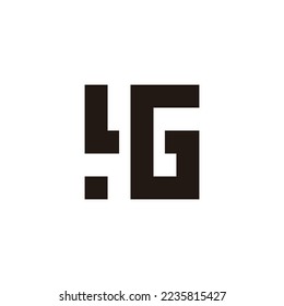 Letter L and G unique geometric symbol simple logo vector