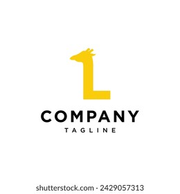 Letter L Giraffe logo icon vector template.eps