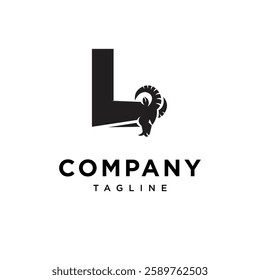 Letter L Goat Logo Icon Vector