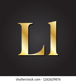 letter L gold