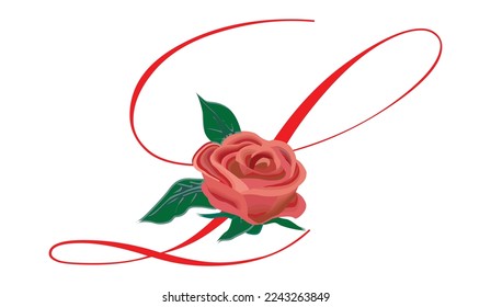 letter L. Graceful style. Calligraphic beautiful logo. Vintage drawn emblem for book design, brand name, business card, Restaurant, Boutique, Hotel. Vector illustration