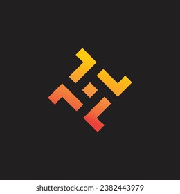 letra l gradiente redondo rotar logo vectorial 