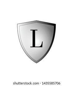 letter l with a gray background
