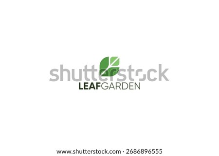 Letter L green leaf garden natural eco friendly logo