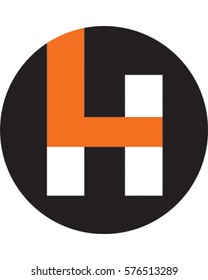 Letter L and Letter H Vector Illustration.