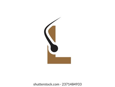 Letter L Hair Treatment Logo Design Vector Template. Dermatology Logo Design, Hair Care Treatment