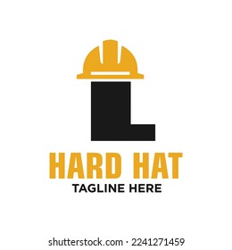 Letter L Hard Hat Logo Design Template Inspiration, Vektorgrafik.