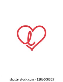 Letter L Heart Logo Images Stock Photos Vectors Shutterstock