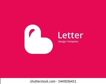 Letter L heart logo icon design template elements