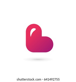 Letter L heart logo icon design template elements