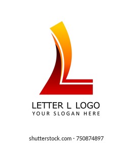 letter l hot wing logo