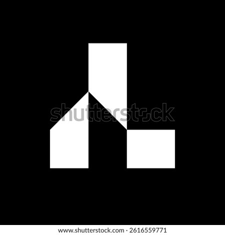 Letter L house creative negative space logo design