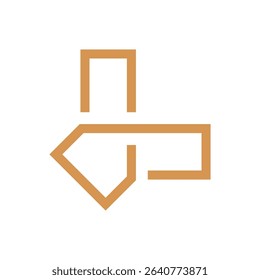 Letter L house line creative logo design