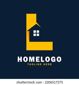 Letter L House Logo Design Template Inspiration, Vector Illustration.