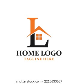 Letter L House Logo Design Template Inspiration, Vector Illustration.