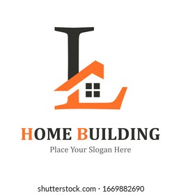 Letter L With House Vector Logo Template. Suitable For Business, Web Design And Property
